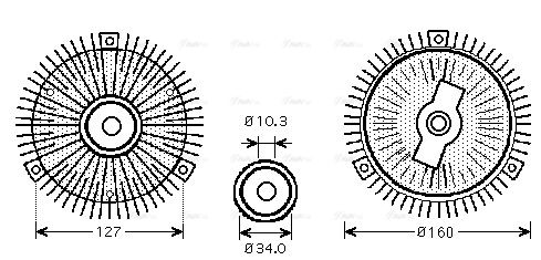 Kupplung, Kühlerlüfter AVA QUALITY COOLING msc419