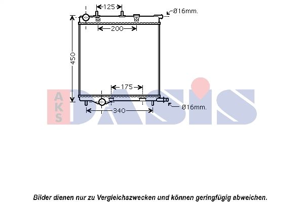 Kühler, Motorkühlung AKS DASIS 160112N