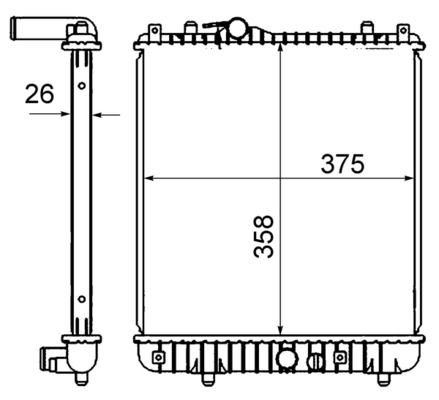 Kühler, Motorkühlung MAHLE CR836000S