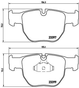 Bremsbelagsatz, Scheibenbremse BREMBO P 44 012