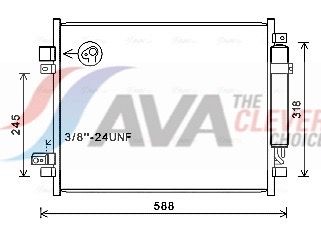 Kondensator, Klimaanlage AVA QUALITY COOLING DN5428D
