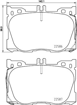 Bromsbeläggssats, skivbroms BREMBO P50139