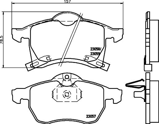 Bremsbelagsatz, Scheibenbremse BREMBO P 59 032