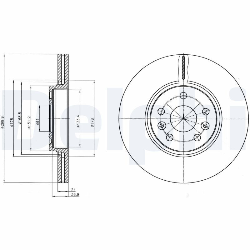 Bremsscheibe DELPHI BG4338
