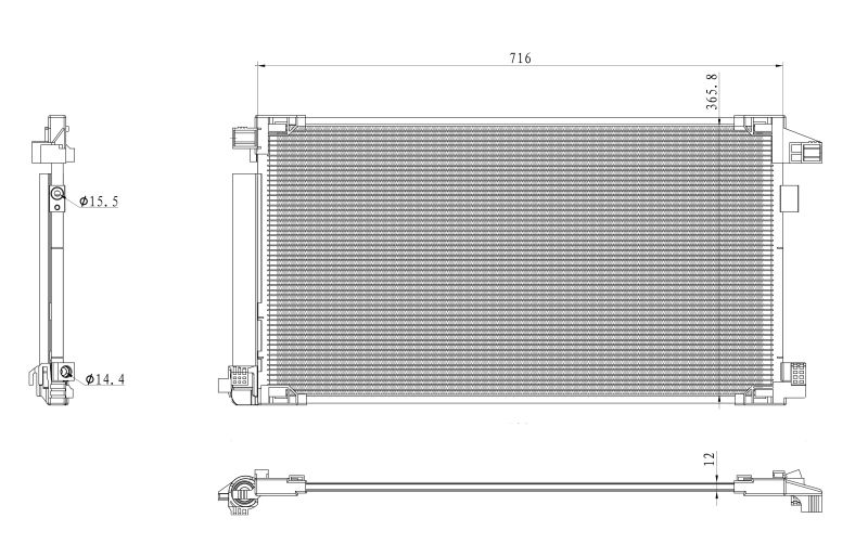 Kondensator, Klimaanlage NRF 350500