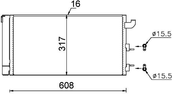 Kondensator, Klimaanlage MAHLE AC710000S