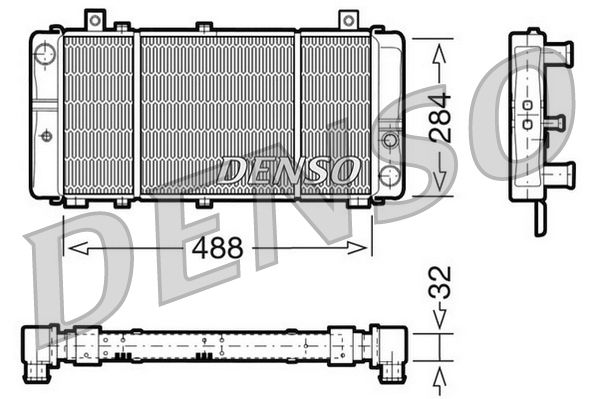 Kühler, Motorkühlung DENSO DRM27001