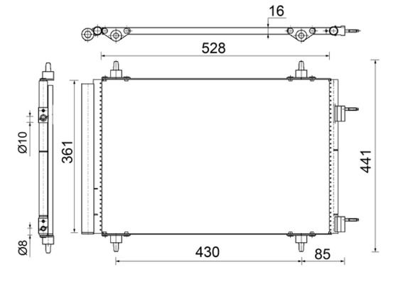 Kondensator, Klimaanlage MAHLE AC554000S