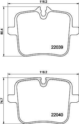 Bremsbelagsatz Bremsbeläge HELLA 8DB 355 037-991