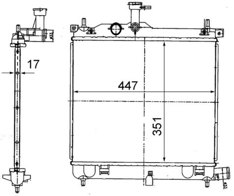 Kühler, Motorkühlung MAHLE CR1854000S