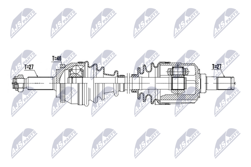 Antriebswelle (Gelenkwelle) NTY NPW-HY-655