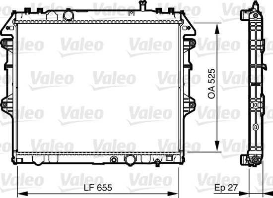 Kühler, Motorkühlung VALEO 735442