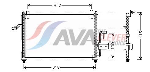 Kondensator, Klimaanlage AVA QUALITY COOLING DW5045