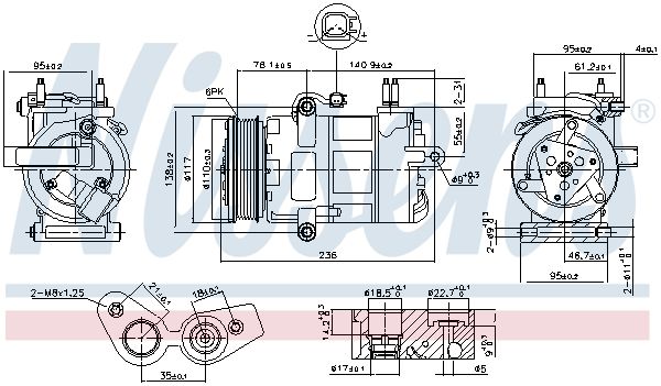 Kompressor, Klimaanlage NISSENS 890217