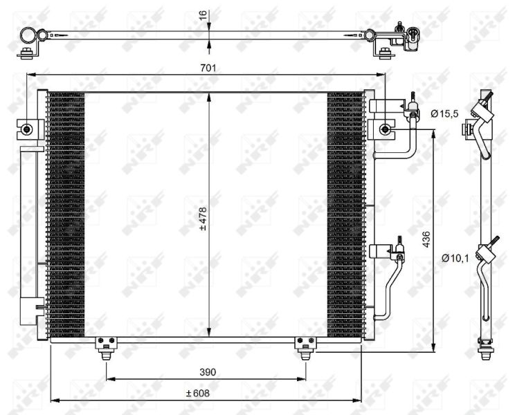 Kondensator, Klimaanlage NRF 350049