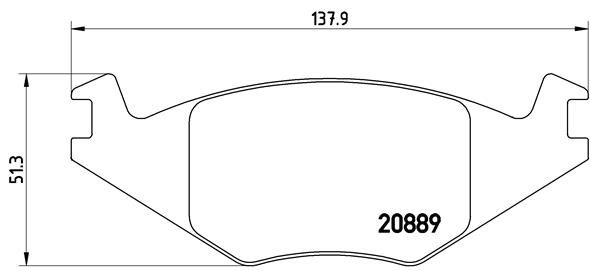 Bremsbelagsatz, Scheibenbremse BREMBO P 85 019