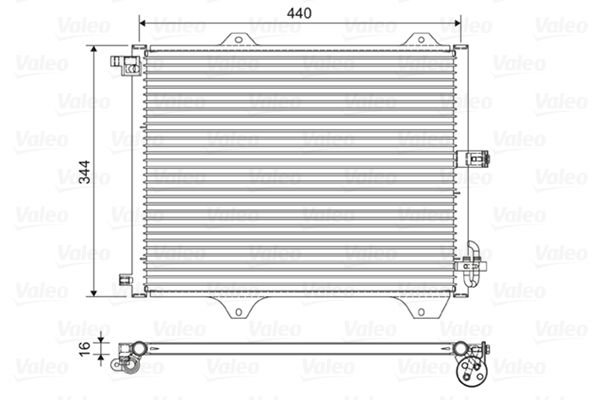 Kondensator, Klimaanlage VALEO 822588