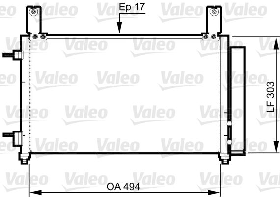 Kondensator, Klimaanlage VALEO 814358