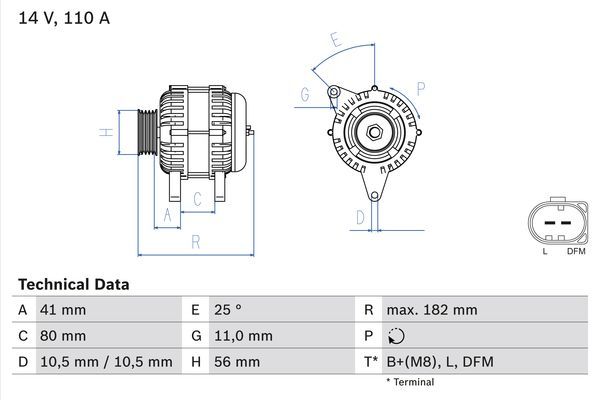 Generator BOSCH 0986082320