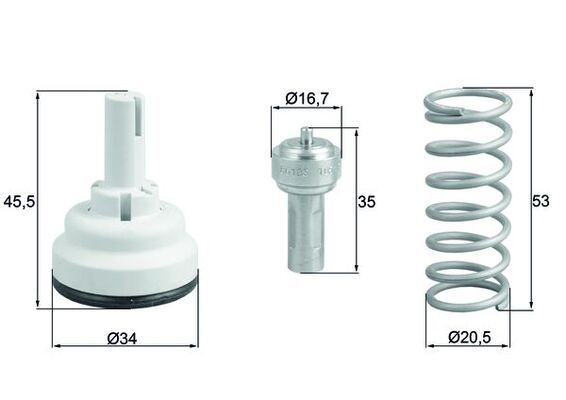 Thermostat, Kühlmittel MAHLE TX18287D