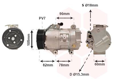 Kompressor, Klimaanlage VAN WEZEL 0600K316