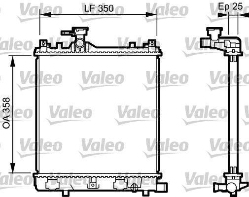 Kühler, Motorkühlung VALEO 734917