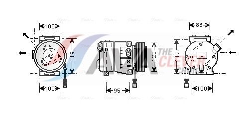 Kompressor, Klimaanlage AVA QUALITY COOLING FTAK050