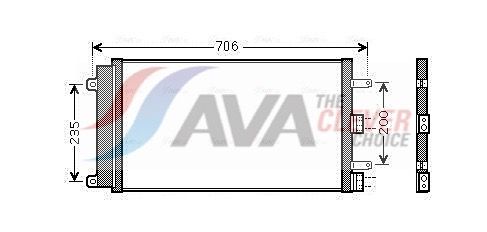 Kondensator, Klimaanlage AVA QUALITY COOLING FT5342D