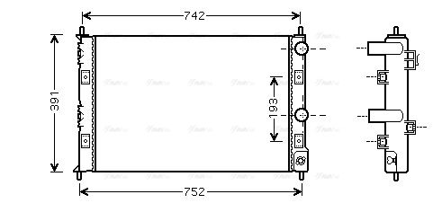 Kühler, Motorkühlung AVA QUALITY COOLING cra2076