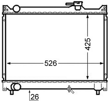 Kühler, Motorkühlung MAHLE CR747000S