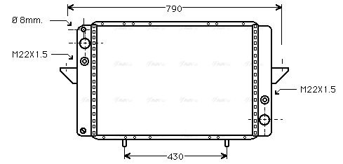 Kühler, Motorkühlung AVA QUALITY COOLING rt2060