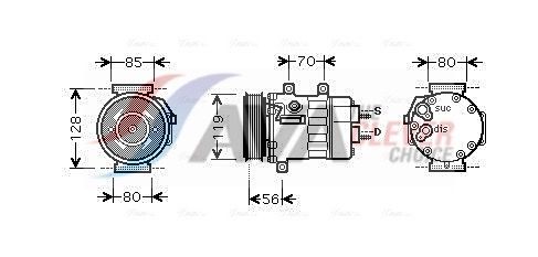 Kompressor, Klimaanlage AVA QUALITY COOLING CNAK253