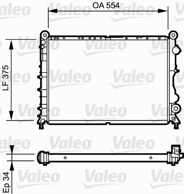 Kühler, Motorkühlung VALEO 730838