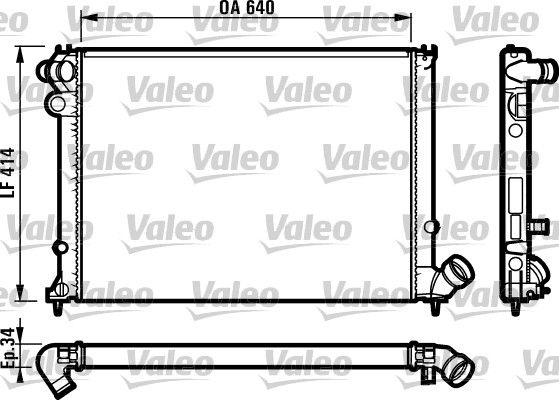 Kühler, Motorkühlung VALEO 731575