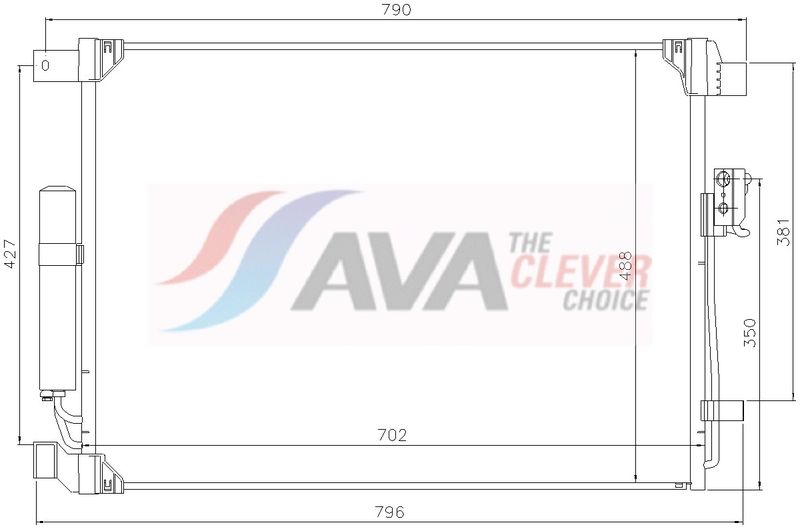 Kondensator, Klimaanlage AVA QUALITY COOLING DN5543D