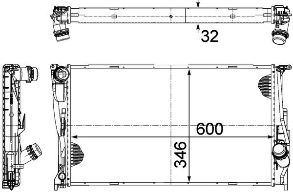 Kühler, Motorkühlung MAHLE CR1084000P