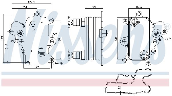 Ölkühler, Motoröl NISSENS 91457