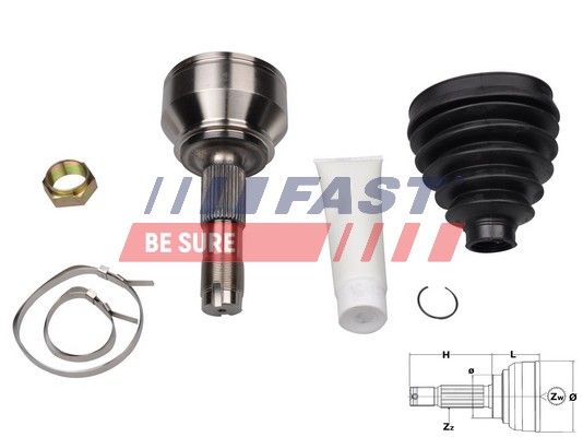 Gelenksatz, Antriebswelle FAST FT25079K