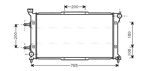 Kühler, Motorkühlung AVA QUALITY COOLING su2037