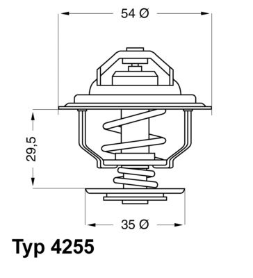 Kühlwasserthermostat WAHLER 4255.87D