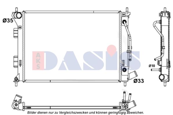 Kühler, Motorkühlung AKS DASIS 560093N