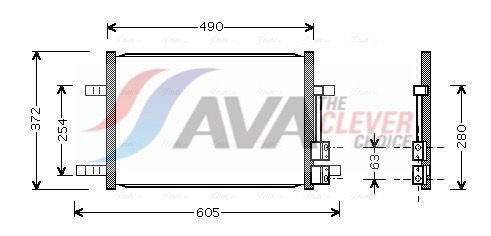 Kondensator, Klimaanlage AVA QUALITY COOLING FD5327