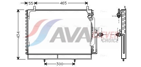 Kondensator, Klimaanlage AVA QUALITY COOLING MS5161