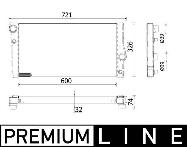 Kühler, Motorkühlung MAHLE CR955000P