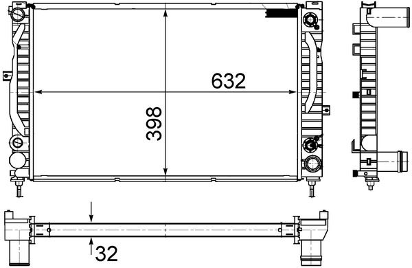 Kühler, Motorkühlung MAHLE CR1414000S