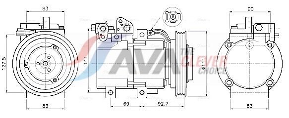 Kompressor, Klimaanlage AVA QUALITY COOLING HYAK605