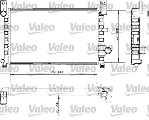 Kühler, Motorkühlung VALEO 730484