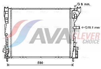 Kühler, Motorkühlung AVA QUALITY COOLING RT2608