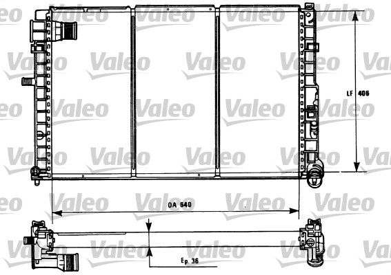 Kühler, Motorkühlung VALEO 731185