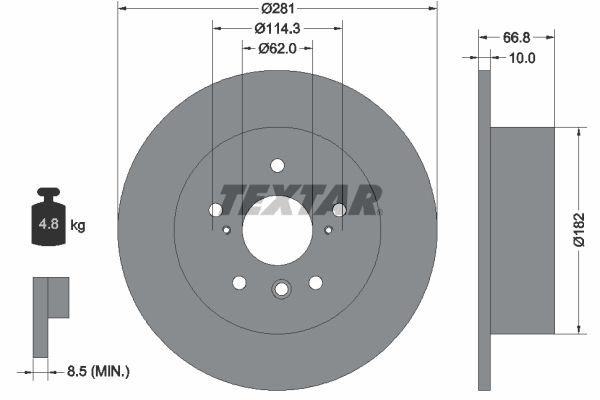 Bremsscheibe TEXTAR 92240203